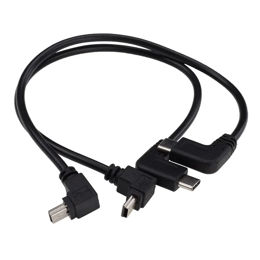 Cavo adattatore da 100 pezzi da 90 gradi Mini USB a tipo C Cavo convertitore OTG per tablet telefonici