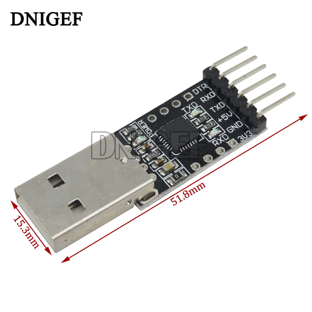 DNIGEF 1 Uds 6pin CP2102 USB 2,0 a TTL módulo UART + 1 Uds Pro Mini módulo Atmega328 5V 16M para Arduino Compatible con Nano