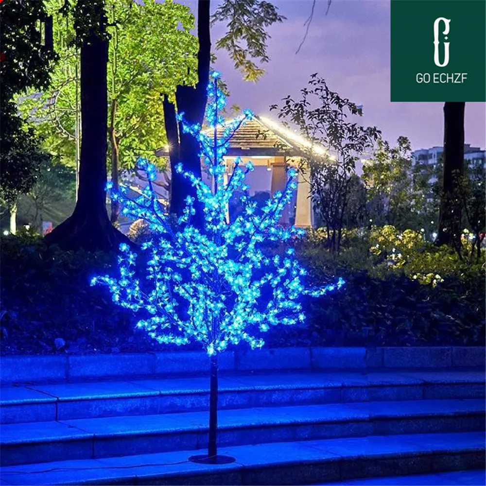 

1.5M 1.8m 2m Shiny LED Cherry Blossom Christmas Tree Lighting Waterproof Garden Landscape Decoration Lamp For Wedding Party Chri