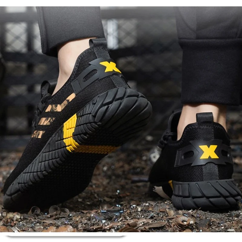 

2023 New Style Summer Safety Shoes For Men Light Breathable Sneaker Comfortable Indestructible Hombre Work Sneakers