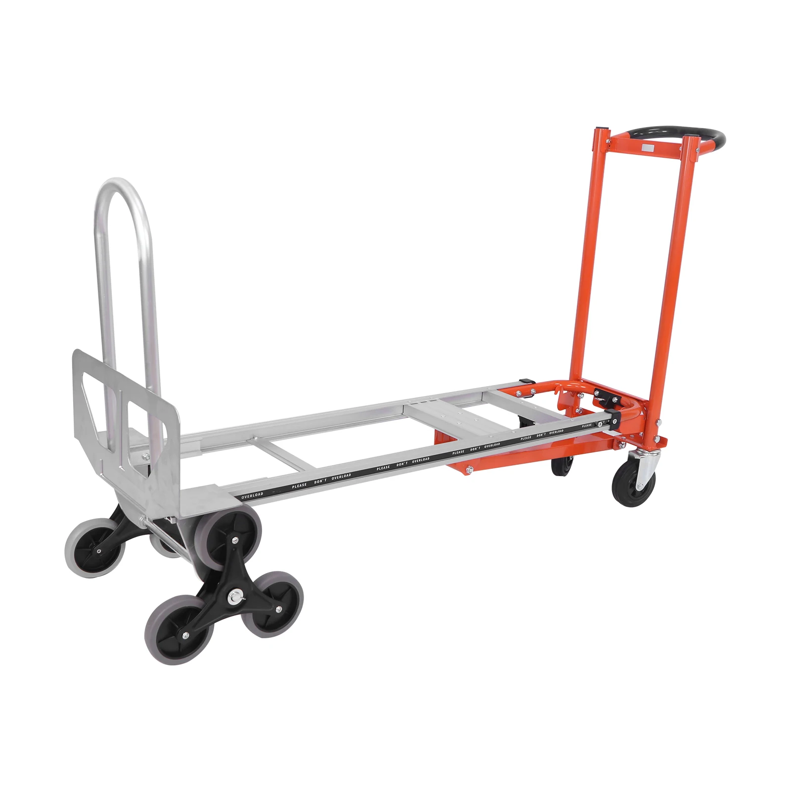 Carro de escalada de escaleras Convertible 3 en 1 con mango de bucle, carro de mano de aluminio resistente para transporte, logística y movimiento