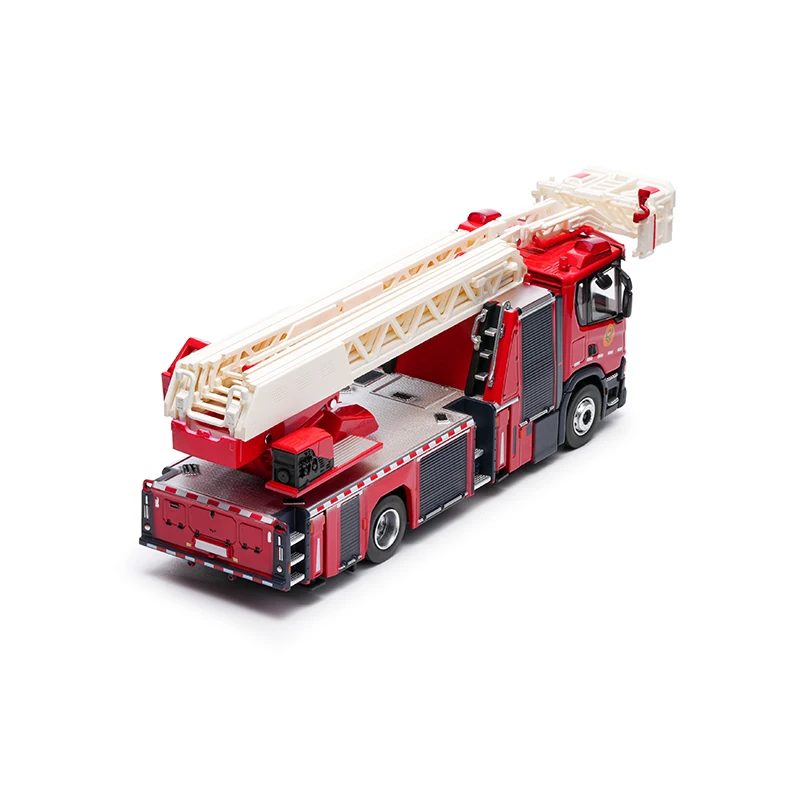 Escalera a escala 1:64, motor de bomberos SCN1000, modelo de coche de aleación de simulación, exhibición estática, juguete coleccionable, regalo, decoración de recuerdo