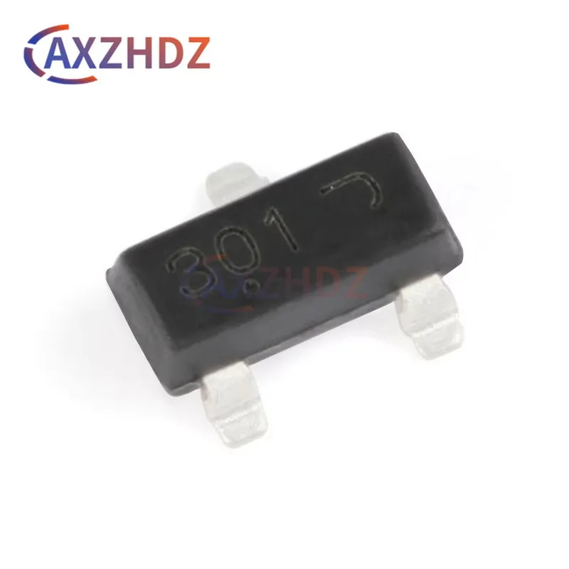 50PCS FDV301N 301 SOT-23 FDV301 220mA 25V 350mW Digital FET N-Channel MOSFET Transistor SMD
