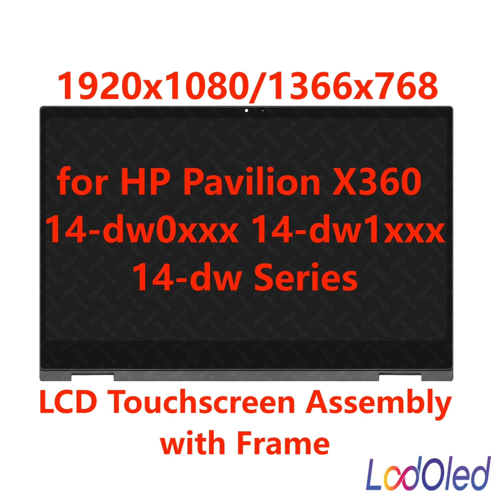 LCD Display Touch Screen Glass Digitizer Assembly for HP 14-dw1009ns 14-dw1010ns 14-dw1014ns 14-dw1015ns 14-dw1016ns 14-dw1018ns