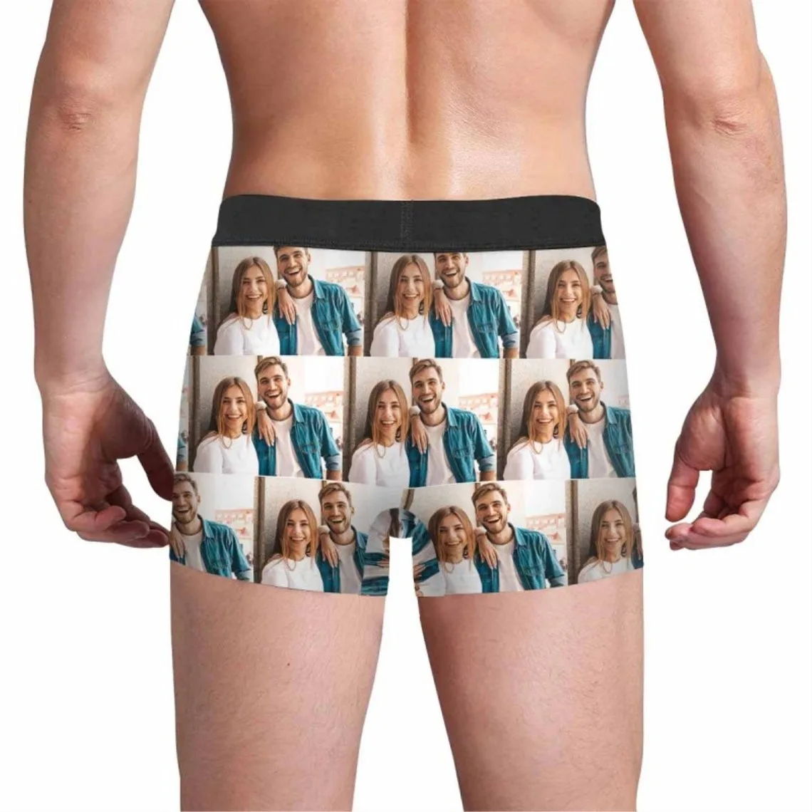 Custom Photo Collage Underwear Personalized Couple Family Picture On Boxers Birthday/Anniversary/Wedding/Valentine\'s Day Gifts