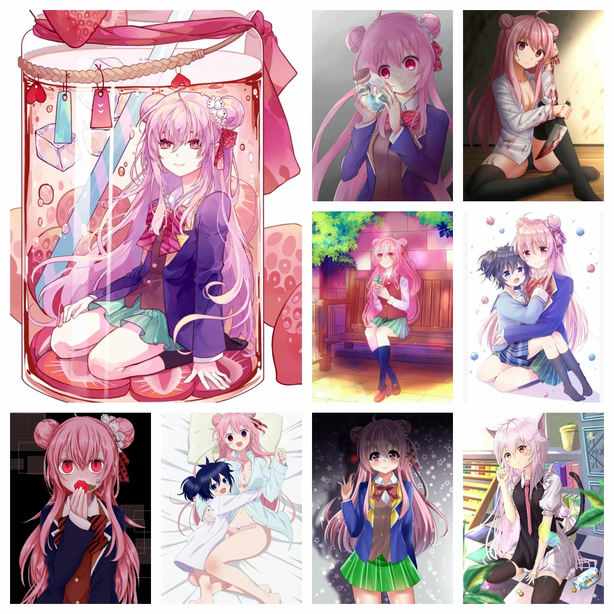 

Anime Happy Sugar Life Full Diamond Painting Satou Matsuzaka Koube Shio Shouko Cross Stitch Embroidery Picture Mosaic Home Decor