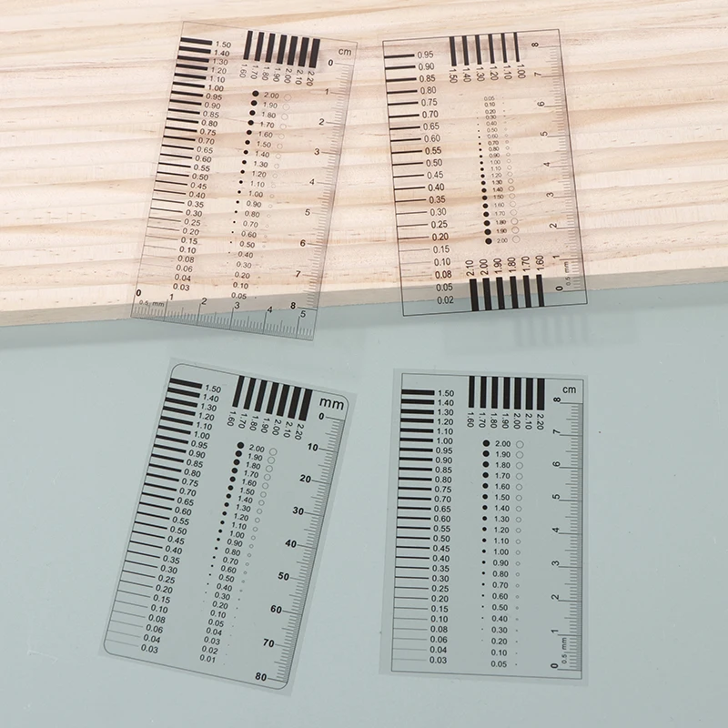 Measuring Pass Badge Gauge Stain Card Point Gauge Wire Gauge Transparent Film Ruler Welding Gage Stain Crack Contrast Ruler