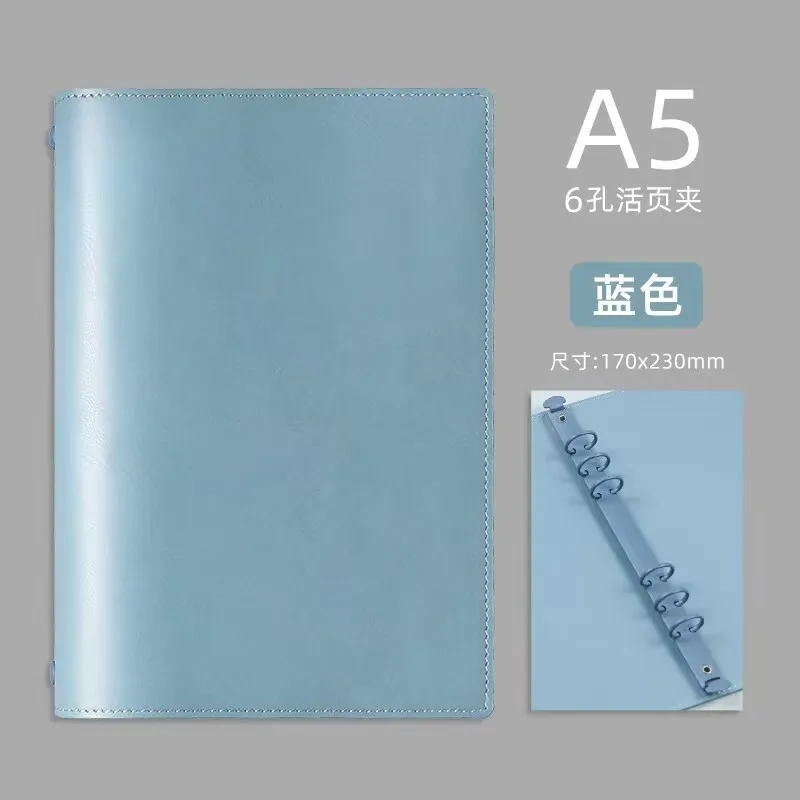 ใหม่ A5 หนัง PU นุ่ม/ผ้าโน้ตบุ๊ค Binder, เติม 6 รอบแหวน Binder สําหรับ A5 กระดาษฟิลเลอร์, Personal Planner Binder