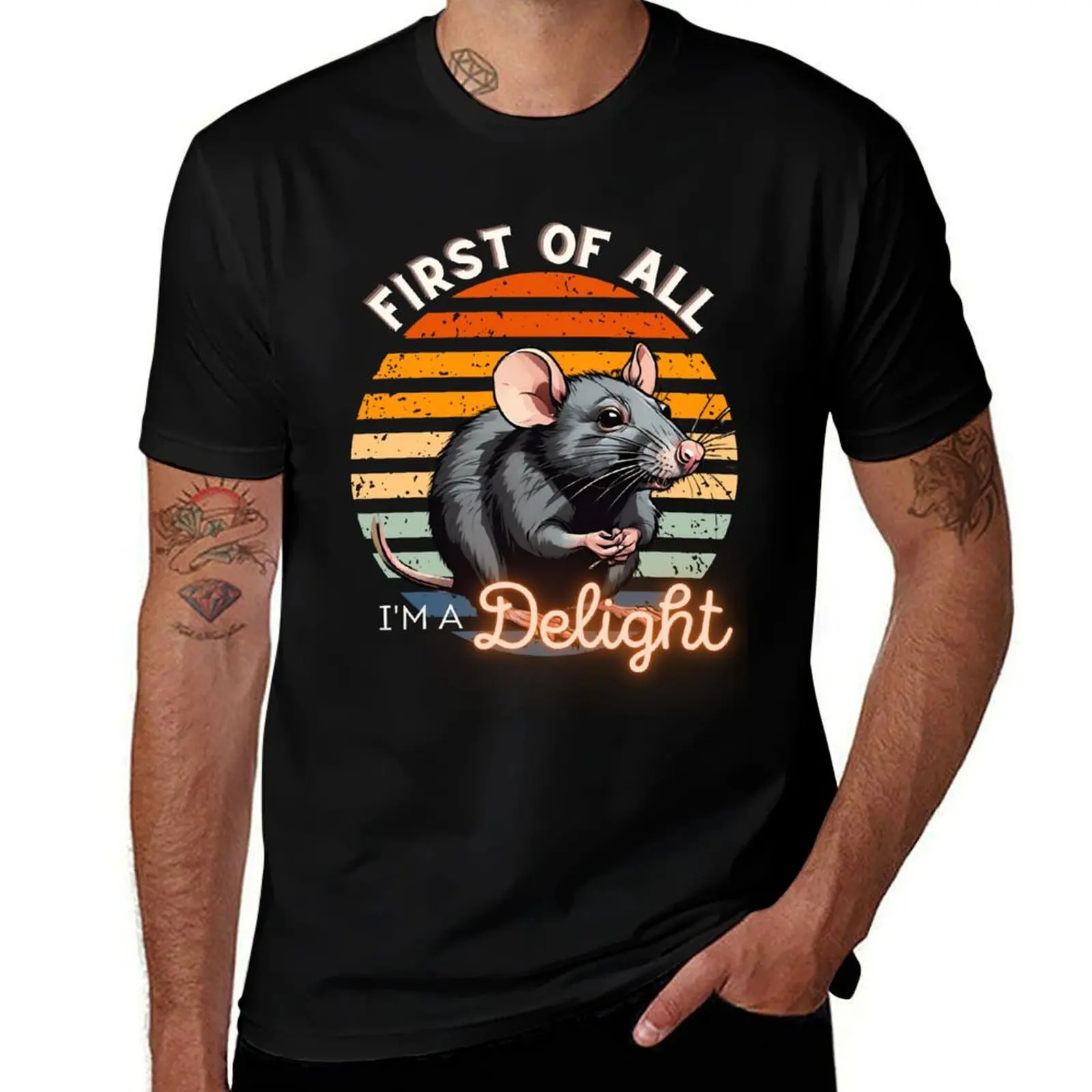 

First of all im a delight rat T-Shirt printed t shirts for man T-Shirt