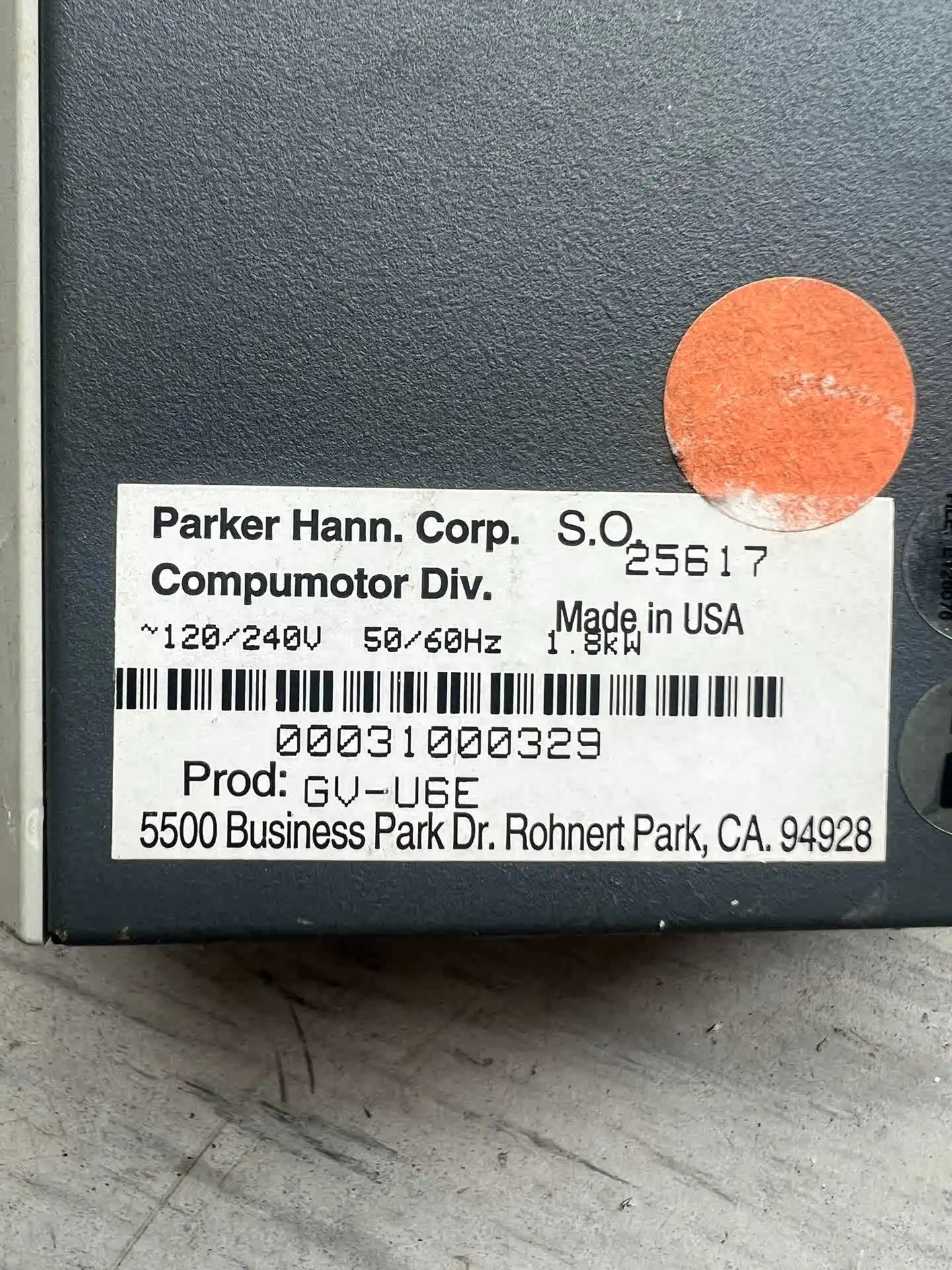 GV-U6E serwonapęd dla parkera