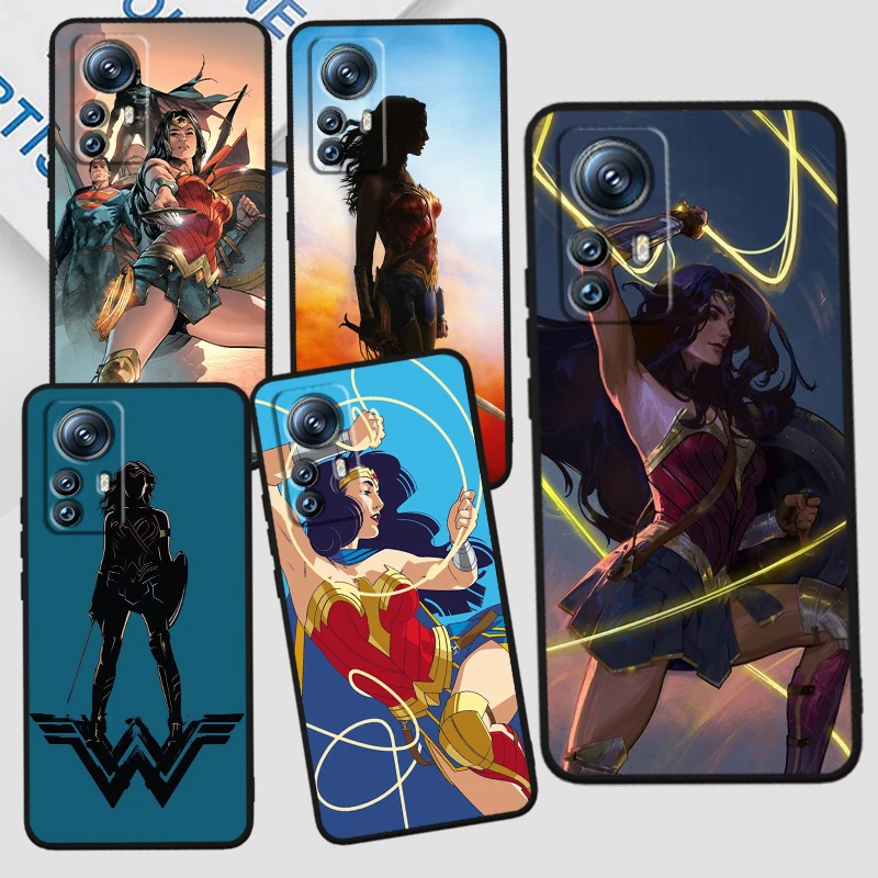 Movie Wonders Womans Hero For Xiaomi Mi 14 13T 13 12T 12 11T 11i 11 10T 10 Pro Lite Ultra 5G Black Soft Phone Case