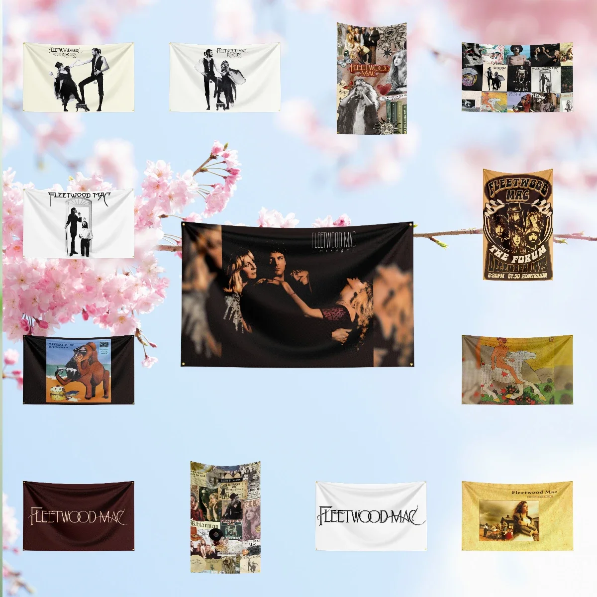 Music Band Flag for f-fl-ee-tw-oo-d m-a-c Fans Banner campaign gathering apartment porch Decor backdrop