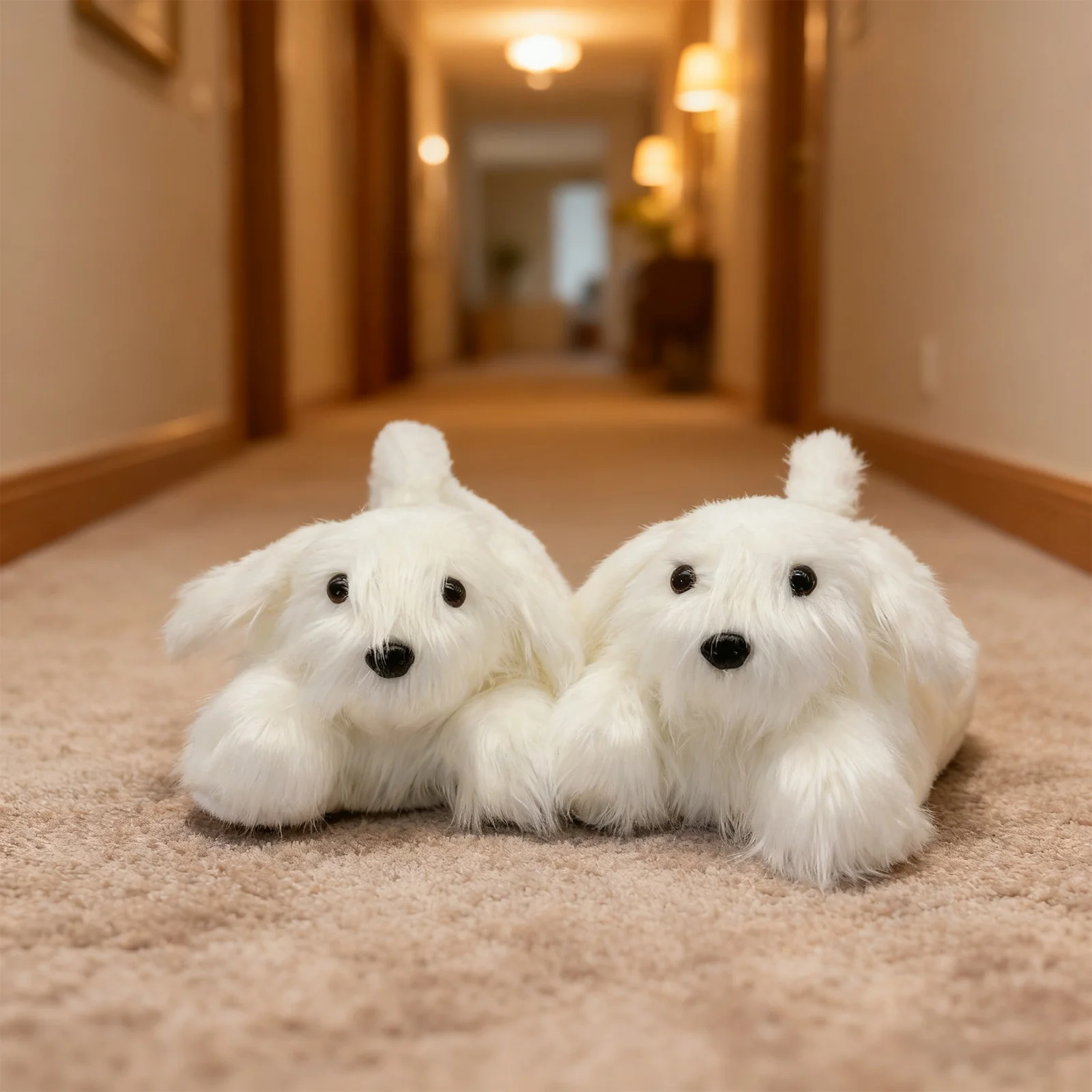 One Size Cute Cotton Slippers For Women With Plush Lining And EVA Upper Soft Warm Winter Indoor Home Use Thick Base Anti-Slip