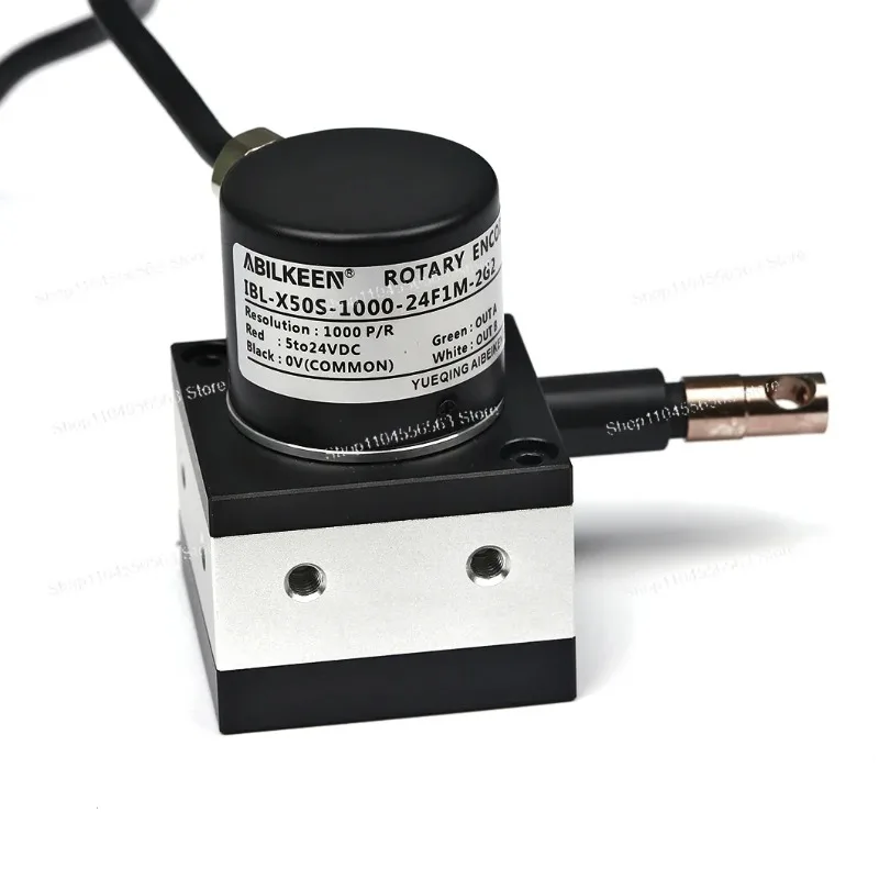 Dia50mm Drawstring Encoder: 1M Wire Pulse, RS485 Linear Position Sensor, 100-5000PPR