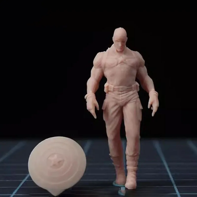 1/64 1/43 مقياس الأبيض نموذج مشهد مصغر دمية غير معلمة الكابتن بطل مصغرة ألعاب شخصيات الحركة