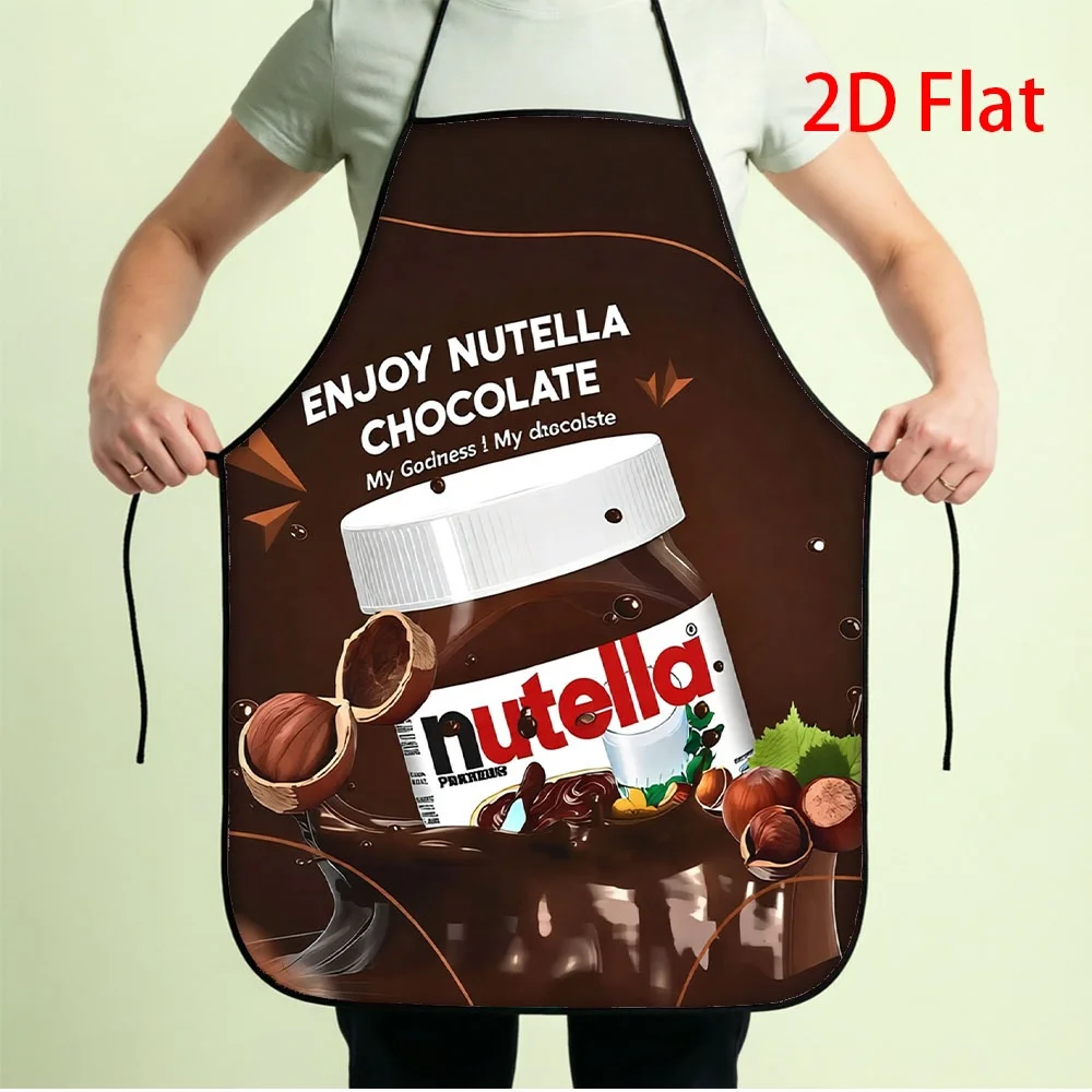Funny Chocolate Hazelnut Spread Apron Sweet Dessert Lover Kitchen Bib Novelty Cooking Baking Gift for Women Mom Foodie BBQ Decor