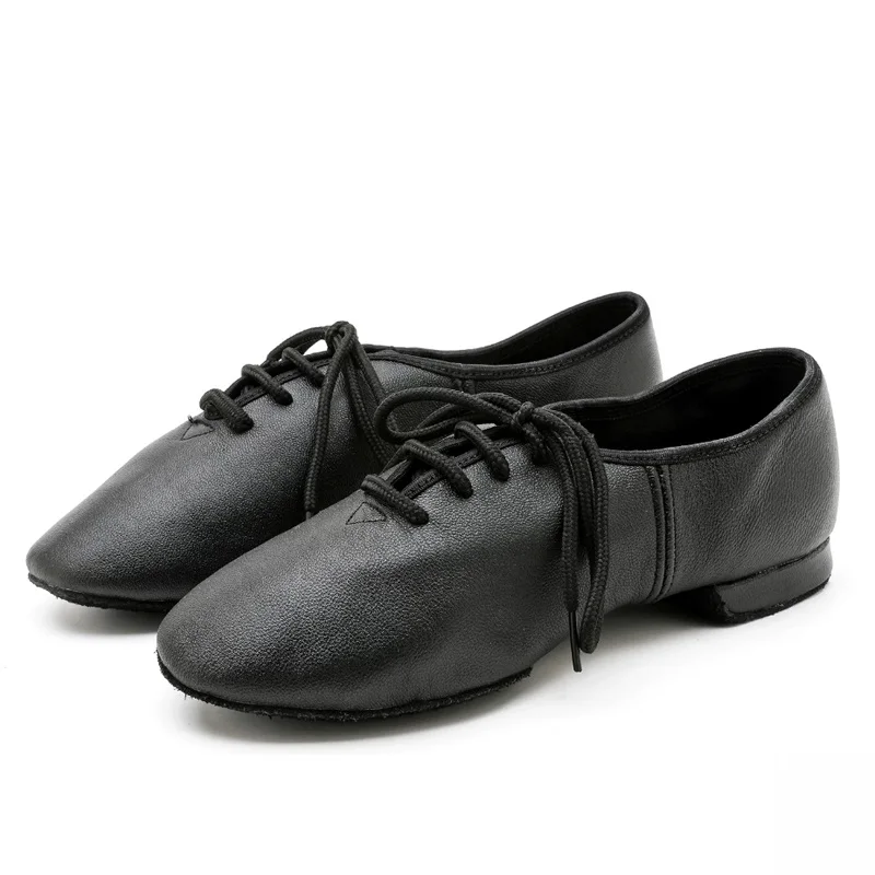 Latin Dance Specific Shoe Leather Surface For Women Soft Sole Low Heel Training Modern Teacher Dance Shoes Ballet Men
