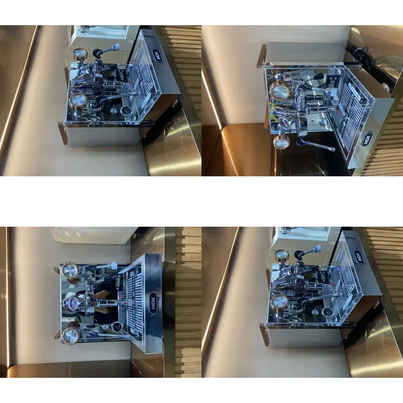 Factory Wholesale MDK Semi Automatic Espresso Coffee Machine 12 Bars Pressure Stainless Steel Housing for Coffee Shops
