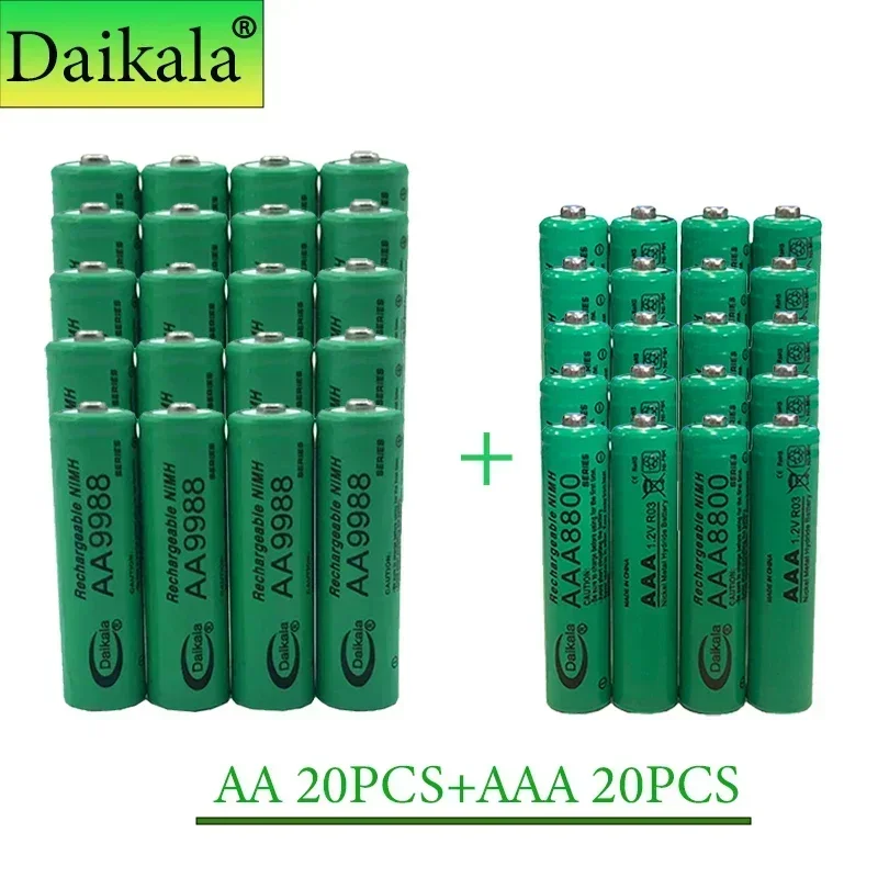 2024 New Bestselling 1.2V AA9988MAH+AAA8800MAH AA AAABattery NI MH Rechargeable Battery for  Shaver Remote Control