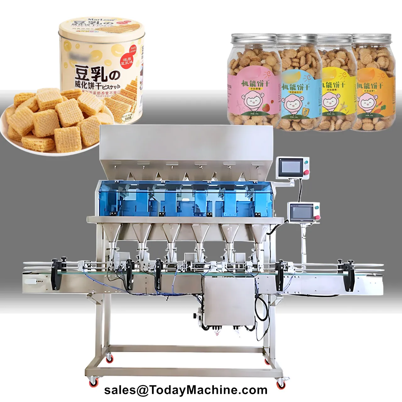 Automatic Sweets Fruit Candy Cotton Candy Bottling Filling Machine