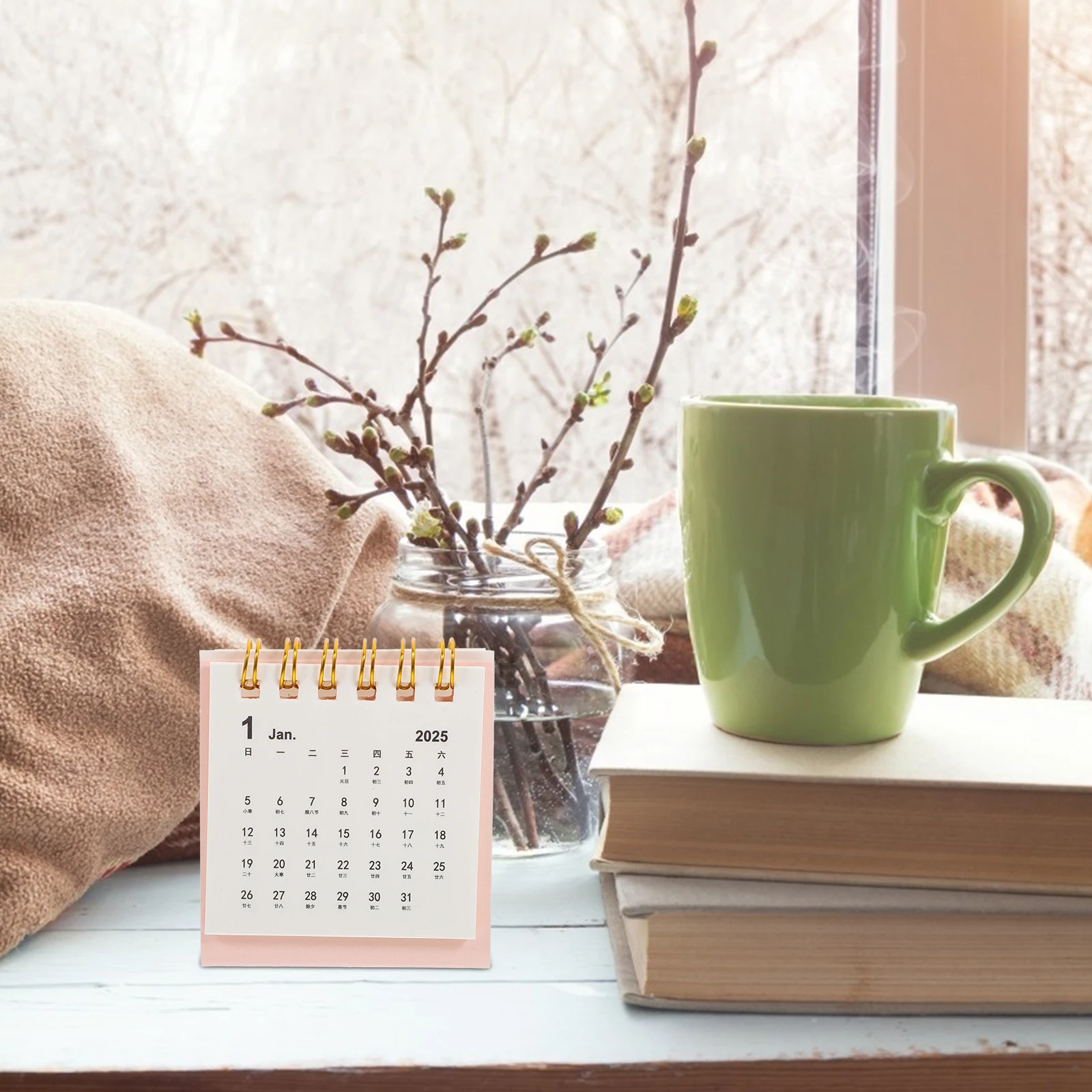 

Stand up Calendar Mini Desk Small 2025 Office Desktop Daily Delicate Decor Calendars