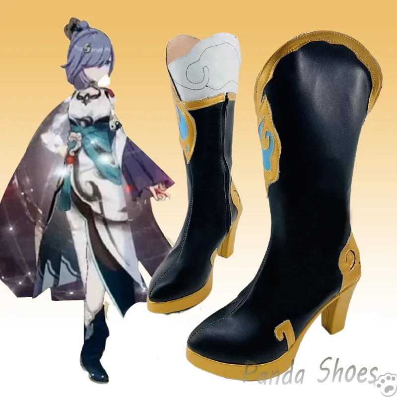 

FuHua Honkai Impact 3rd Fu Hua Cosplay Shoes Anime Game Cos Long Boots Fu Hua Cosplay Costume Prop Shoes for Con Halloween Party