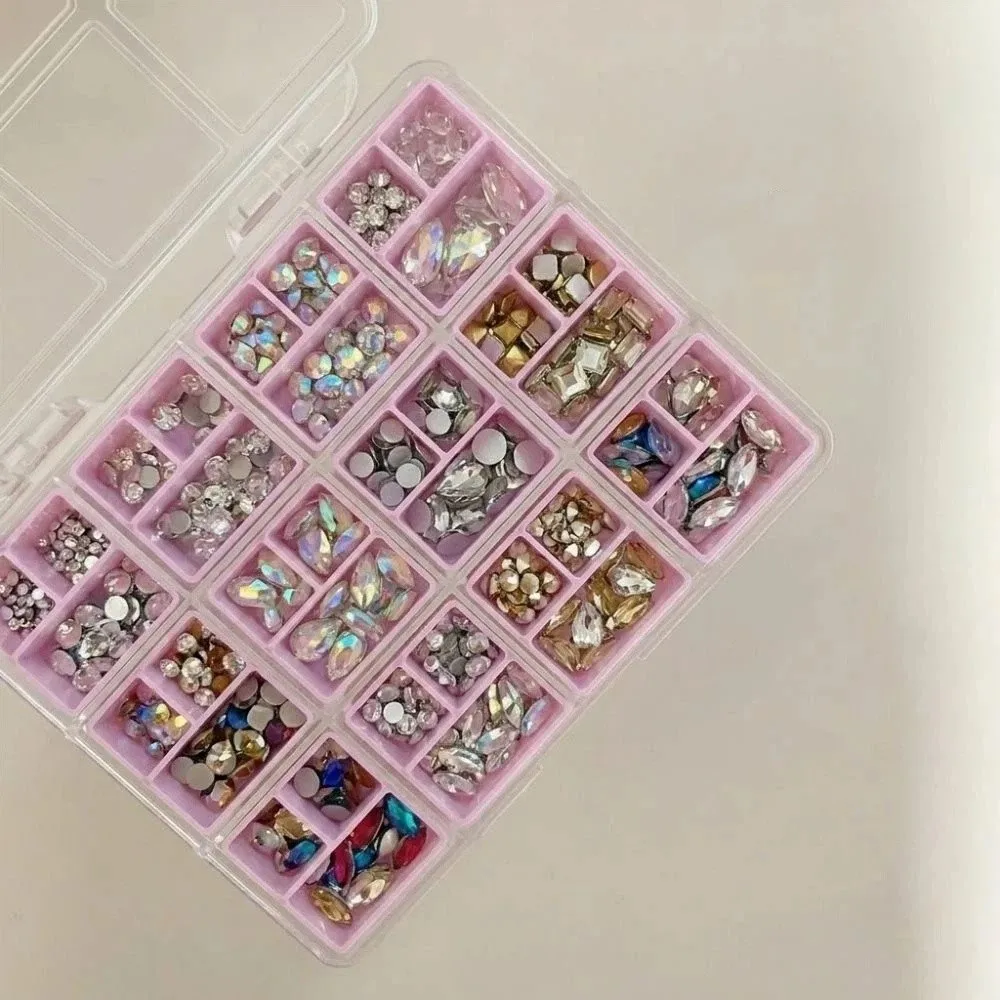 

Transparent 36 Grids Nail Art Storage Box Compartment Candy Colors Nail Art Decorations Storage Box Plastic Jewelry Storage Box