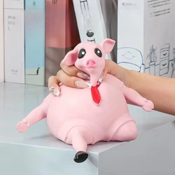 Squishy Pig Elastic Antistress Decompression Animal Toy Creative Anti-stress Pig Strech Dolls Elastic Toy Kid Birthday Xmas Gift