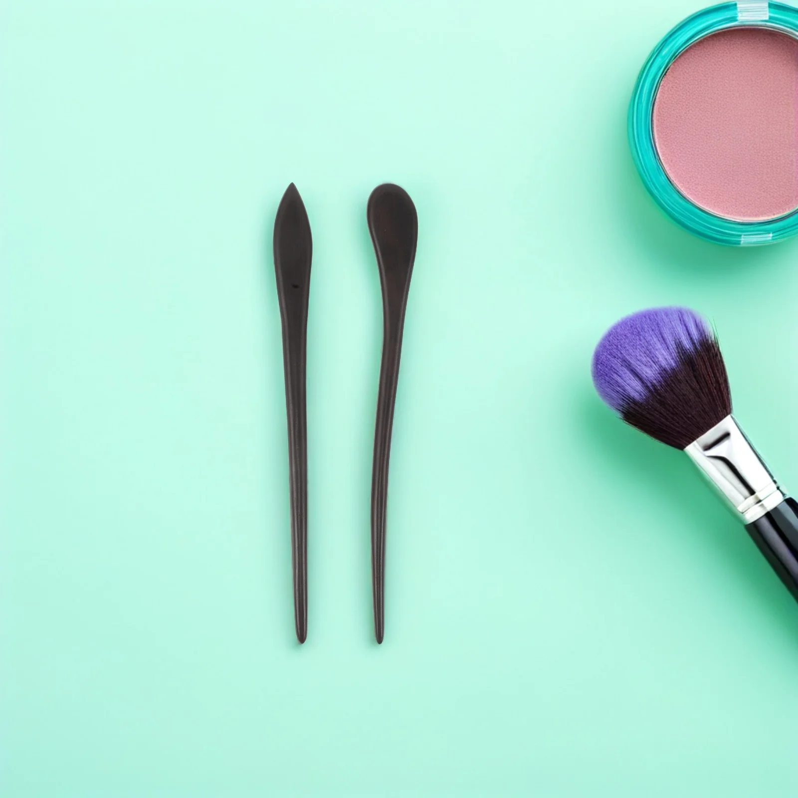 

2pcs Black Ebony Hair Pin Wood Vintage Chinese Tassel Hair Stick For Women Chignon Bun Maker Hanfu Cosplay Dangle Hairstyle Tool