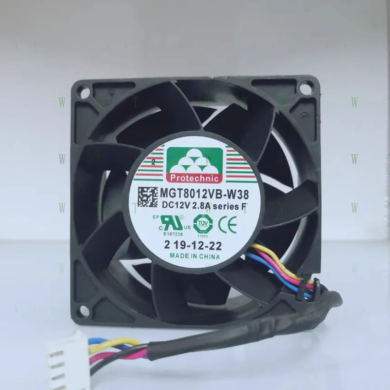 

H 1 PCS for Protechnic Fan MGT8012VB-W38 DC12V 2.8A 8038 8CM 4 wire PWM cooling fan
