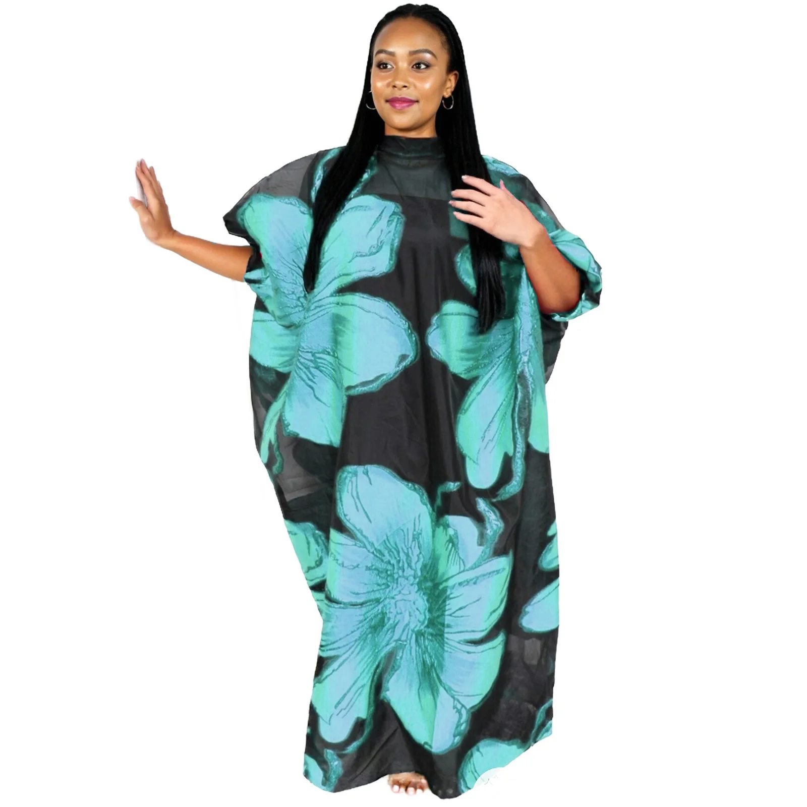 فساتين أفريقية للنساء تصميم مطرز غني بمواد بوبو الفاخرة