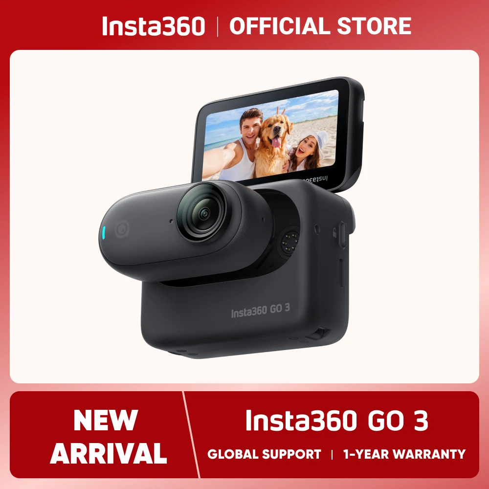 Insta360 GO 3 – Vlogging Camera & Action Camera for Creators, Vloggers with Flip Touchscreen, Small, Light and Portable