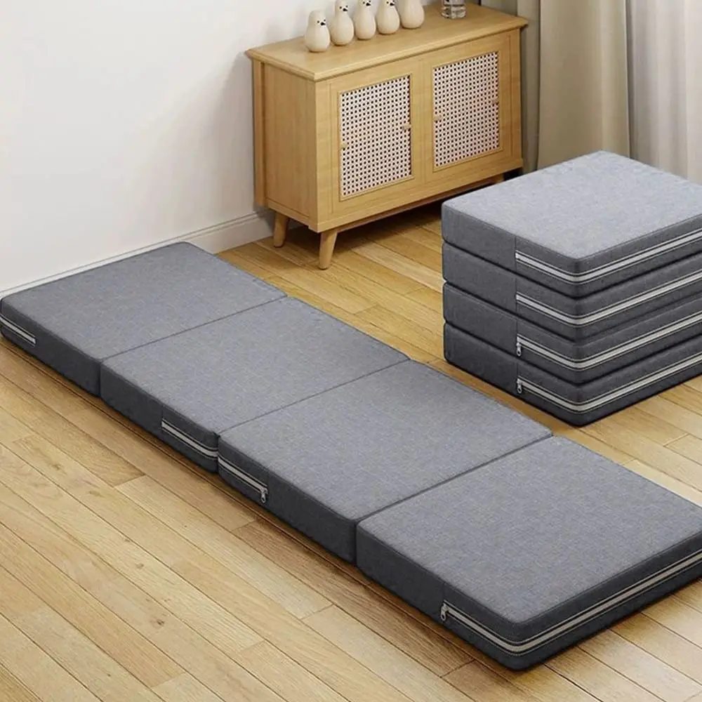

Portable Memory Foam Sponge Mattress Foldable Design Removable Cover Office Nap Mat Portable Lazy Sofa Office Use