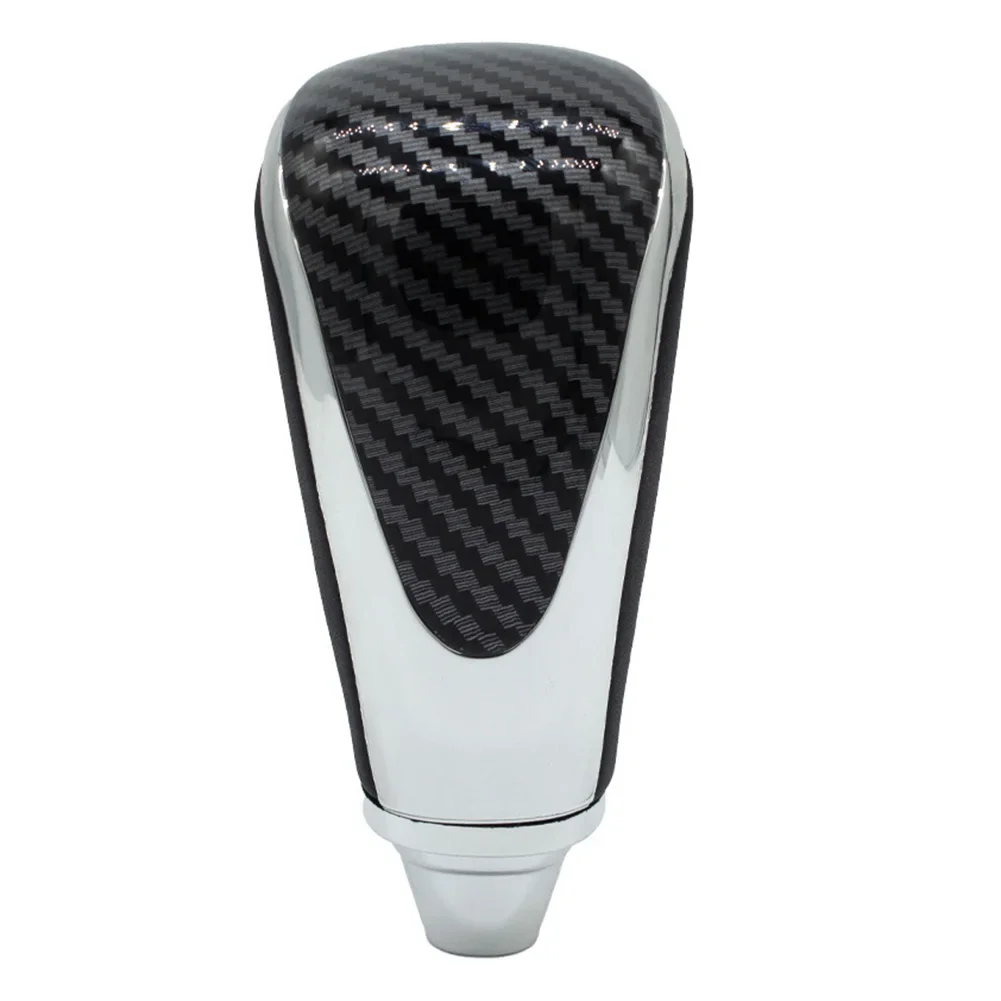 

Car Interior Upgrade Automatic Gear Shift Knob Enhance Driving Experience Faux Leather Material Sleek Black Design