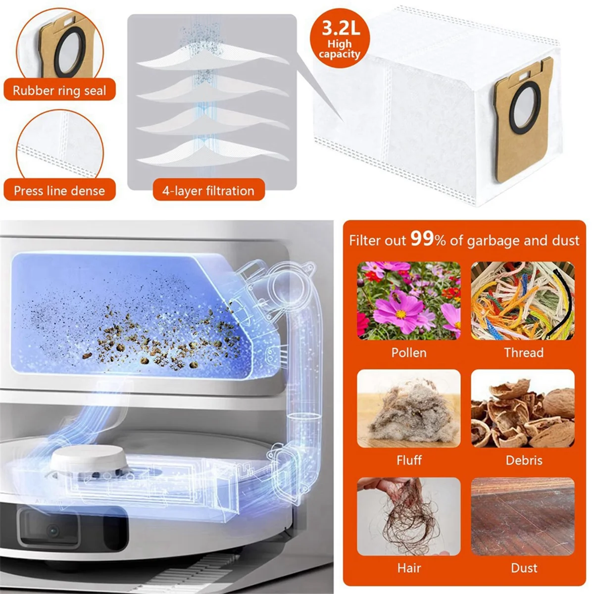 مجموعة ملحقات بديلة للمكنسة الكهربائية مكونة من 26 قطعة، لـ Dreame L10 Ultra/ L10s Pro/ L10s Pro Gen 2/ L10 Prime