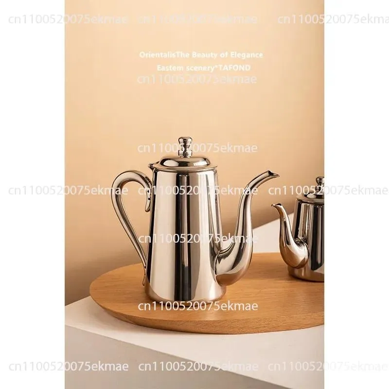 Stainless Steel Coffee Pot; Restaurant-style Tea Pot; Large-capacity Teapot for Home Use; American-style Coffee Maker