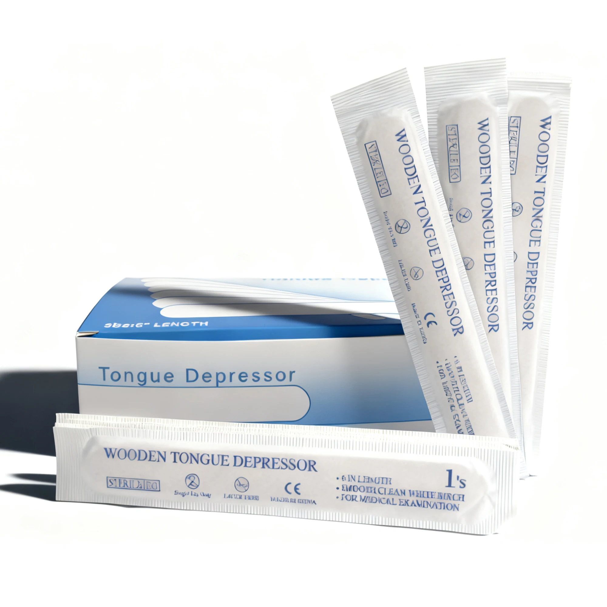 

POSEIDON 100Pcs/Box Tattoo Wooden Stick High Quality Tongue Depressor Tattoo Accessories Sterilization individual Package