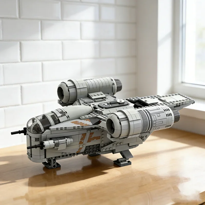 1204pcs MOC Razor Crest MOD Star Battle Model Building Blocks Construction Idea Creative Education Festival Gifts Toys Brick