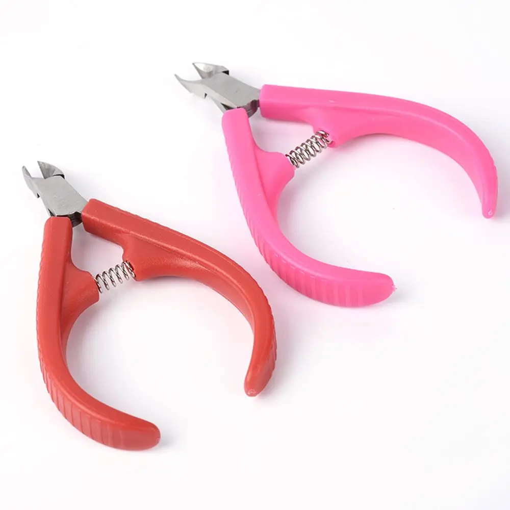 Red/Pink Stainless Steel Manicure Edge Cutter Nail Cutter Nail Clipper Nail Cuticle Nippers Nail Scissor
