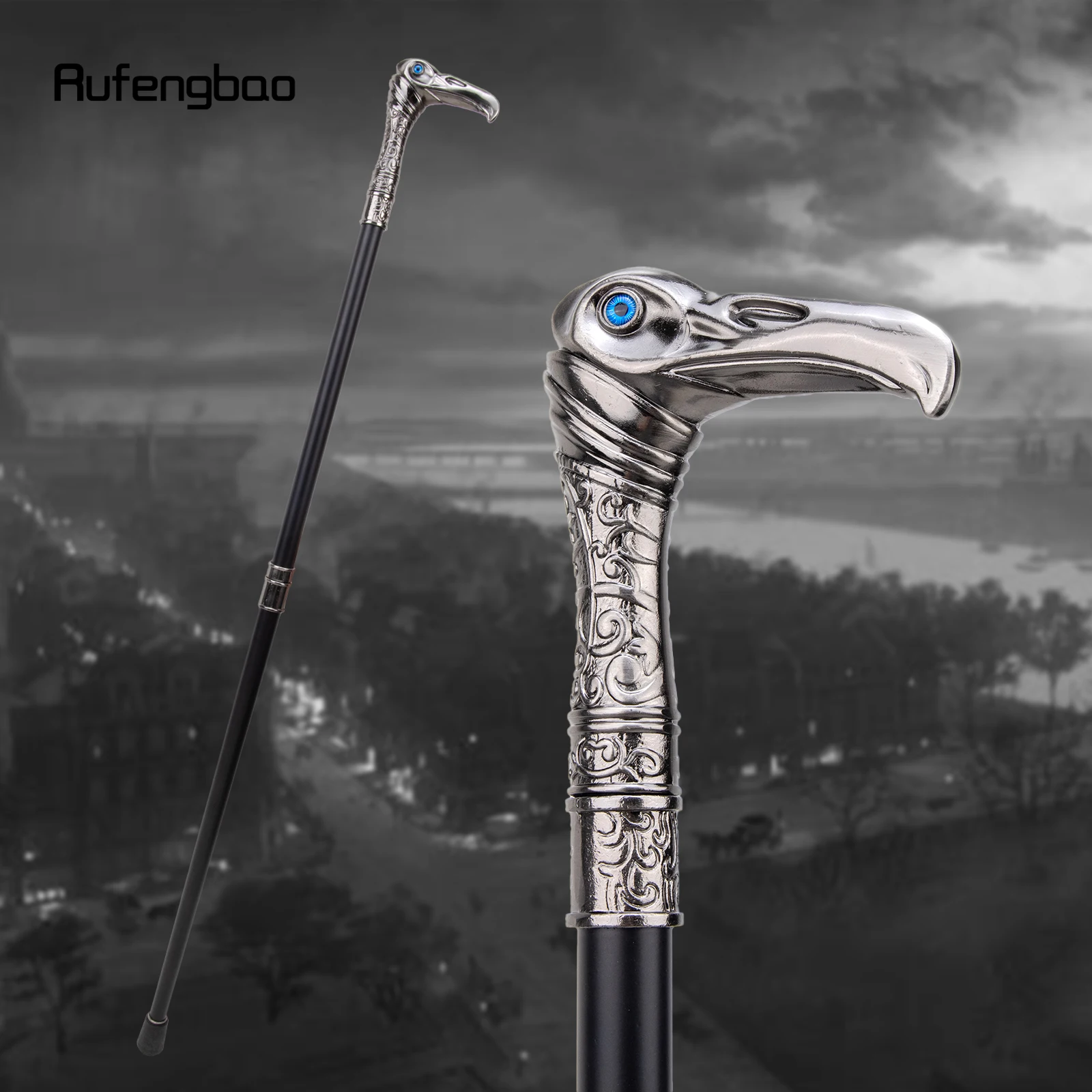 Eagle Head Luxury Walking Stick Decorative Walking Cane Elegant Fashion Cane Cosplay Alloy Crosier Vintage Walking Stick 93cm