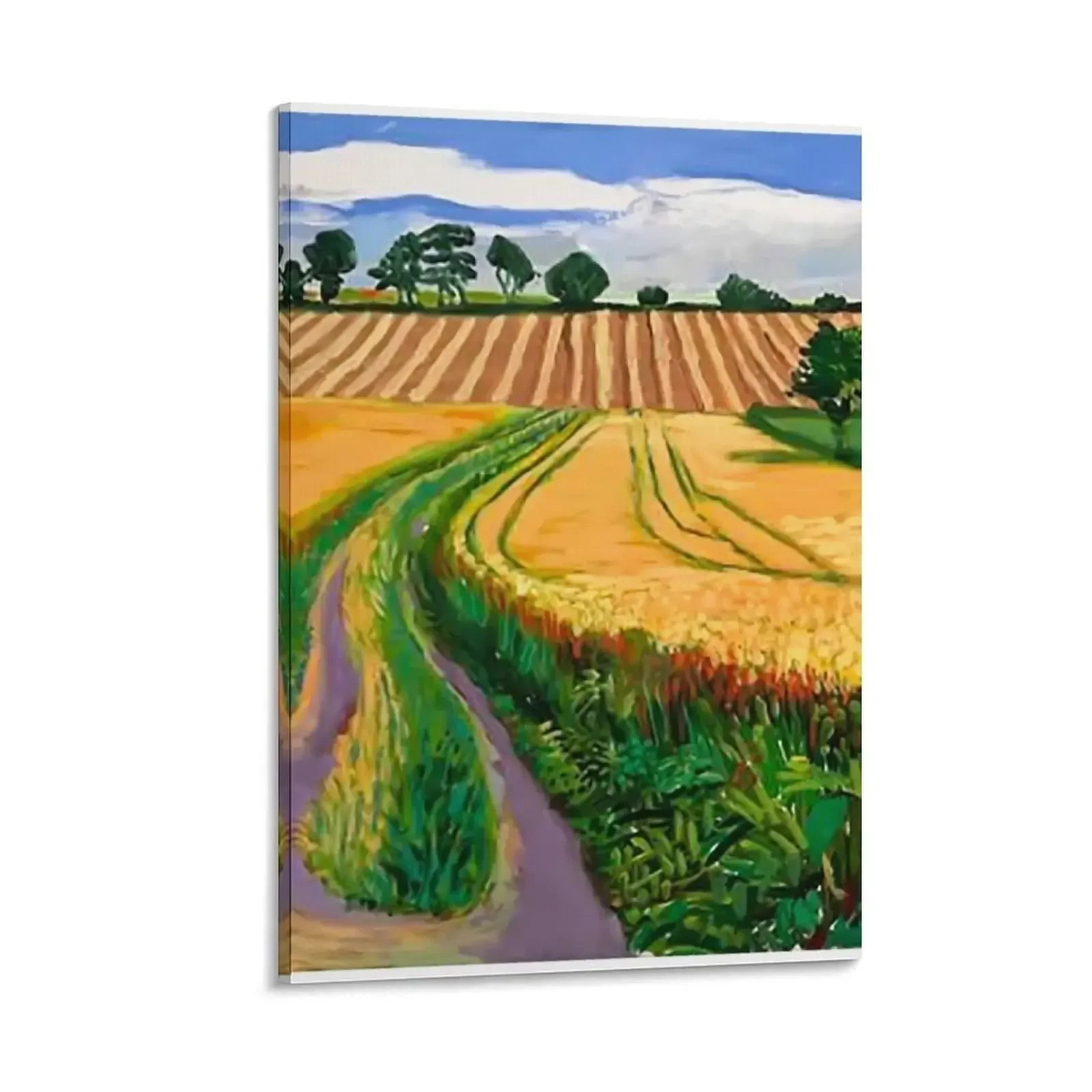 

path through wheat field Canvas Painting pictures for wall art wall art
