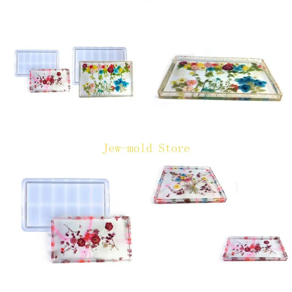 

C71B Versatile Silicone Mold for Making Desktop Trays Mold for Crafting a Multi functional Rectangular Storage Tray