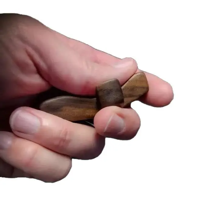 New Black Walnut Thumb Cross Handheld Easter Church Wooden Solid Wood Product Handle