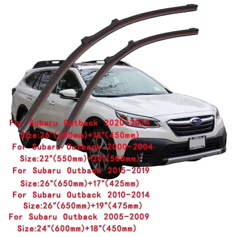 For Subaru Outback 1994-2024 Car Windshield Wiper Blade Front Windscreen Brushes Washer Accessories Cleaning Replacement Parts