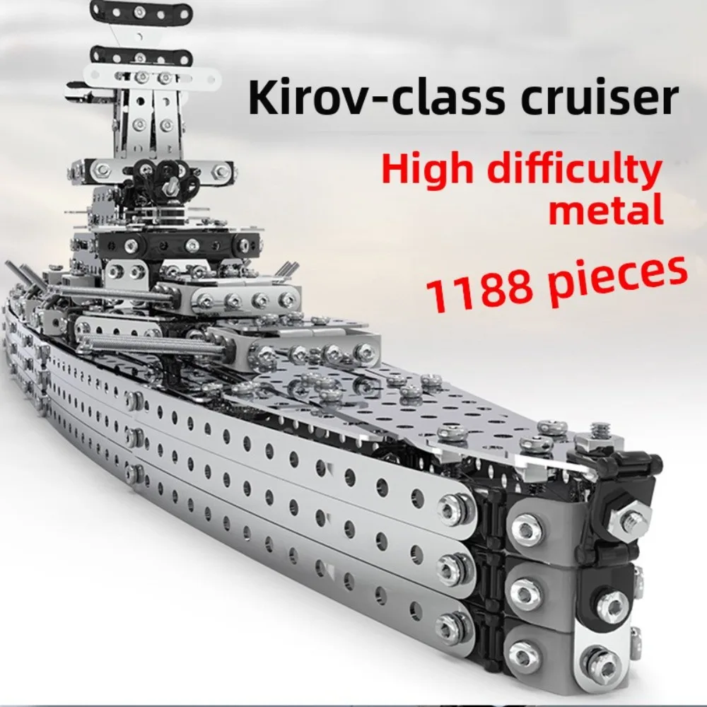 Building Block Assembly Adult Educational Children Toy Tank Three-dimensional High Difficulty 3d Metal Model Warship