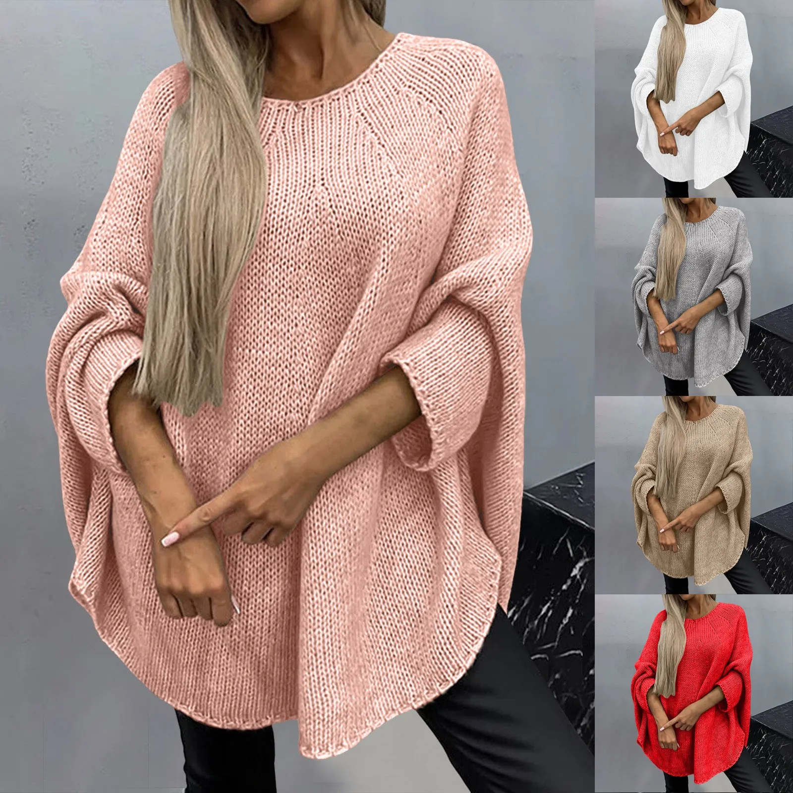 2024 Knitted Women Solid Sweater Elegant Loose Winter Autumn Long Y2k Sweater Women Spring Warm Soft Pullover Fashon Streetwear