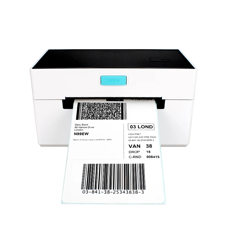 

Высокоскоростной термопринтер USB Bluetooth с прямой линией, совместимый с CPCL/ESC/POS, принтер этикеток 203 DPI