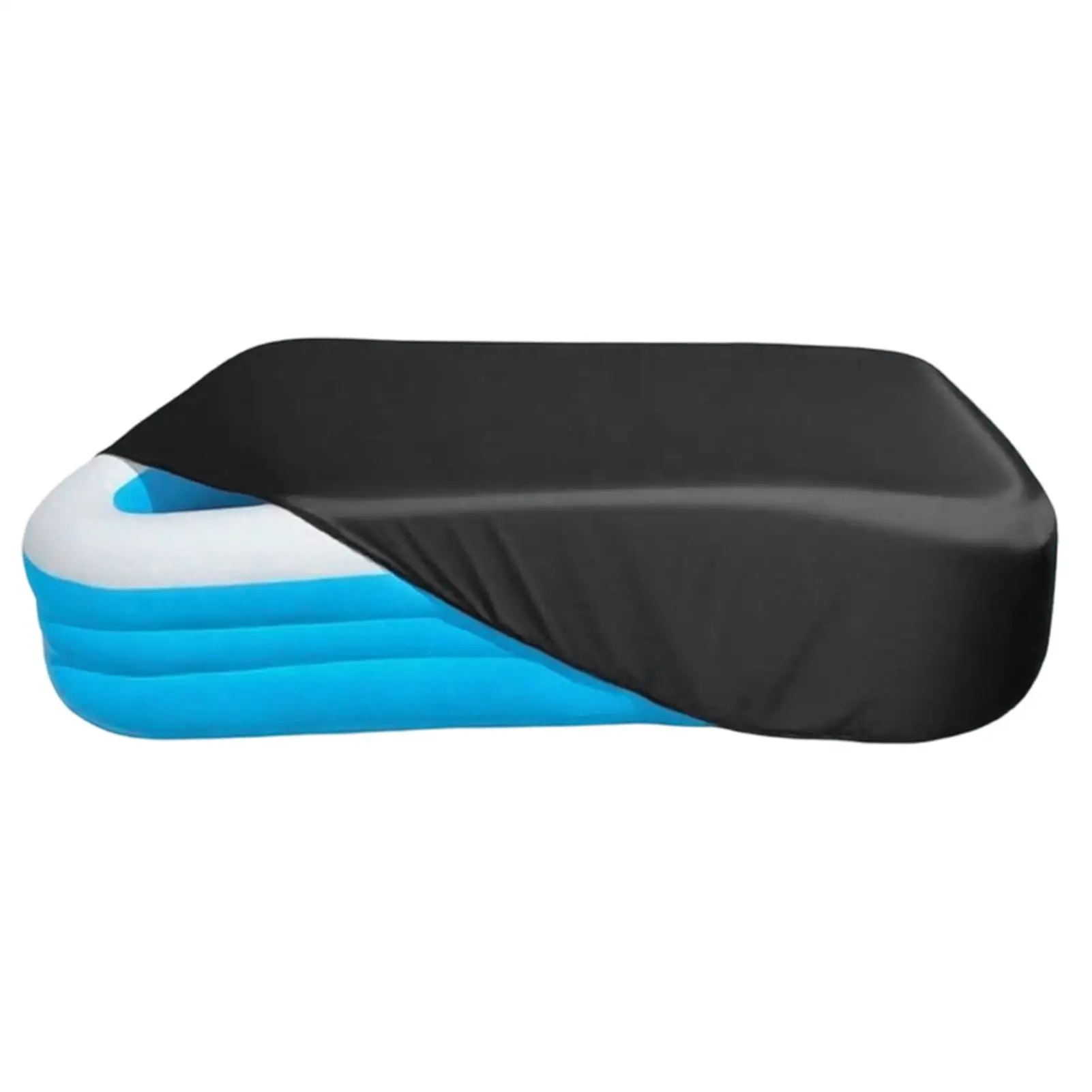 330x213x44cm Rectangular Pool Cover On-Ground Pools Cover Rectangle Equipment Protector With Elastic Bands For Garden Courtyard