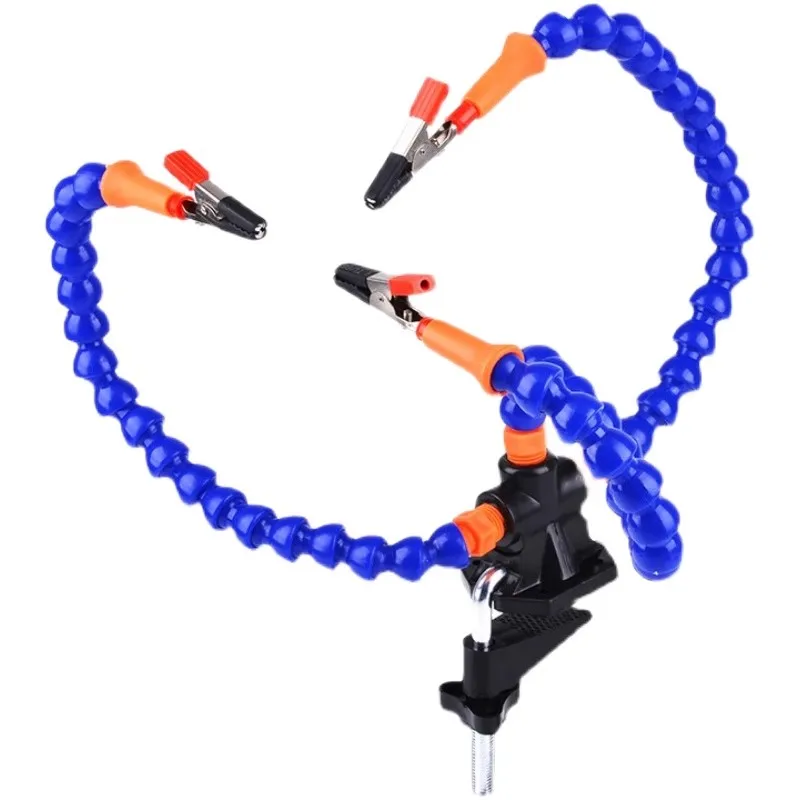 

Multifunctional 3 claw simple welding table flexible universal arm DIY welding PCB repair circuit board clamp auxiliary tool
