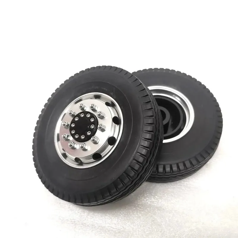 Eixo dianteiro totalmente metálico sem motor com pneus de cubo para caminhão 1/14 Tamiya RC SCANIA 770S VOLVO Mercedes-Benz ACTROS 3363 MAN peças de carro
